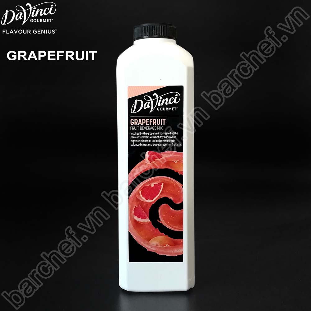 Hỗn hợp sinh tố Bưởi hồng Davinci Gourmet (DVG Grapefruit Fruit Mix) - chai 1L