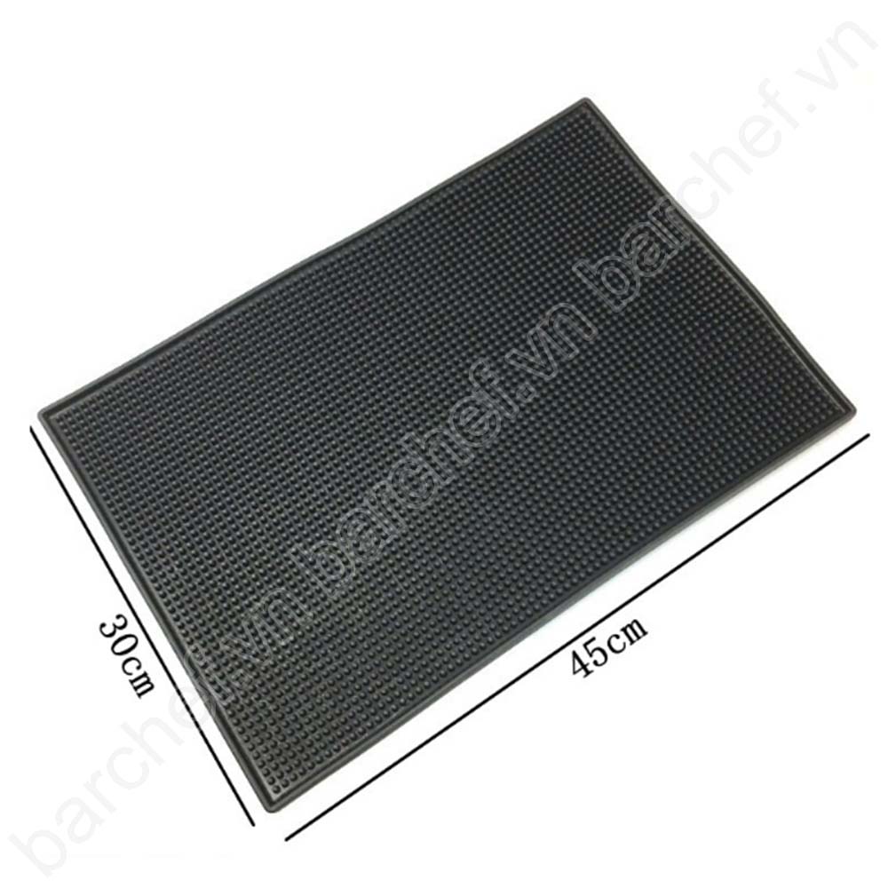 Thảm cao su lót quầy Bar (Rubber Bar Mats) - size 30cmx45cm (màu đen)