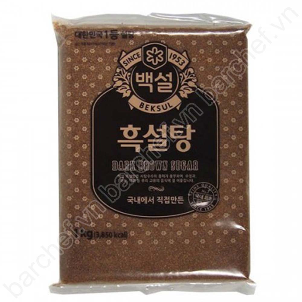 Đường đen Hàn Quốc BEKSUL - túi 1kg (Dark Brown Sugar)