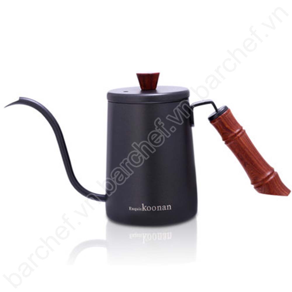 Ấm pha cà phê pour over (drip) 660ml Koonan (KN-8861B), màu đen