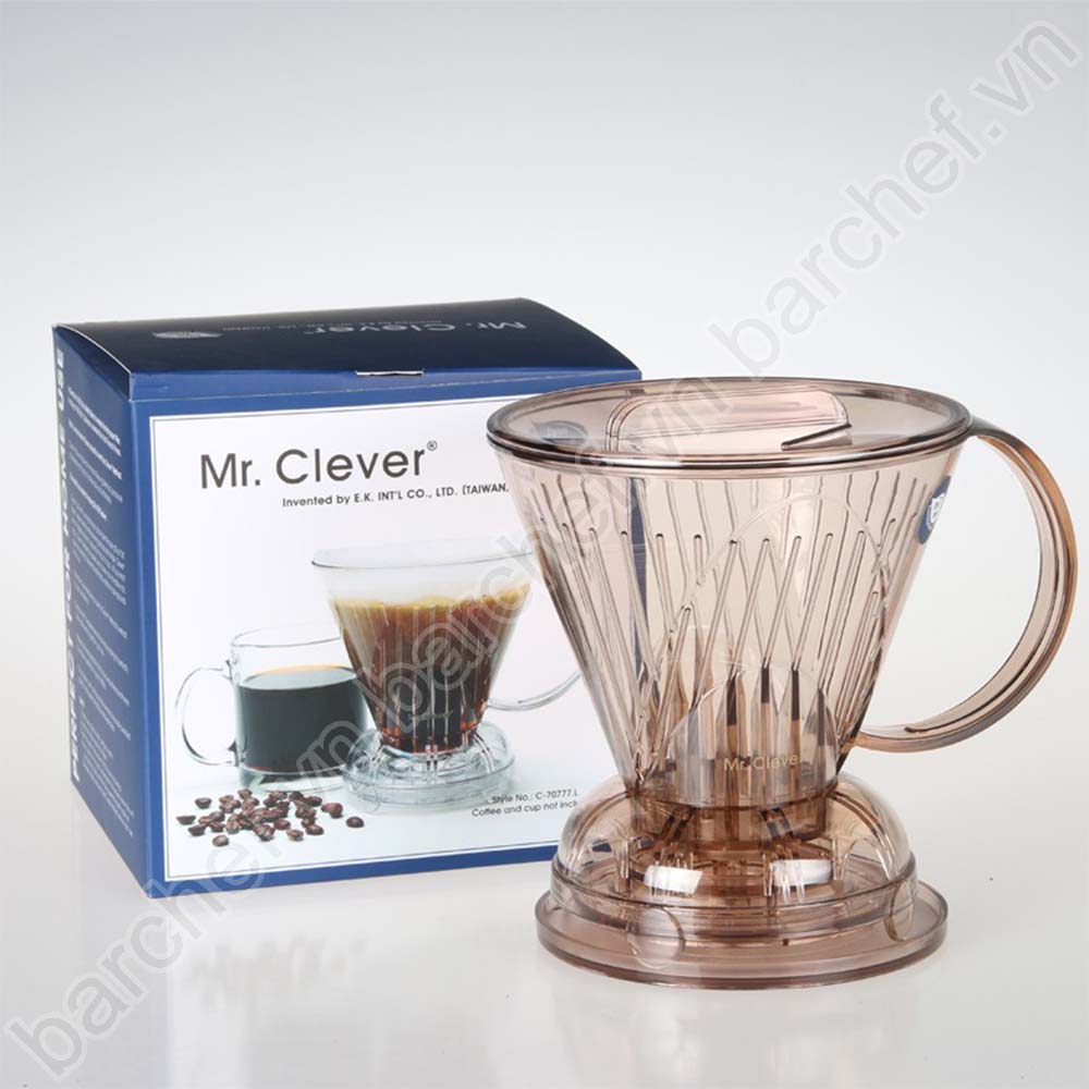 Ca chiết xuất cà phê, trà Mr Clever size L, màu nâu trong