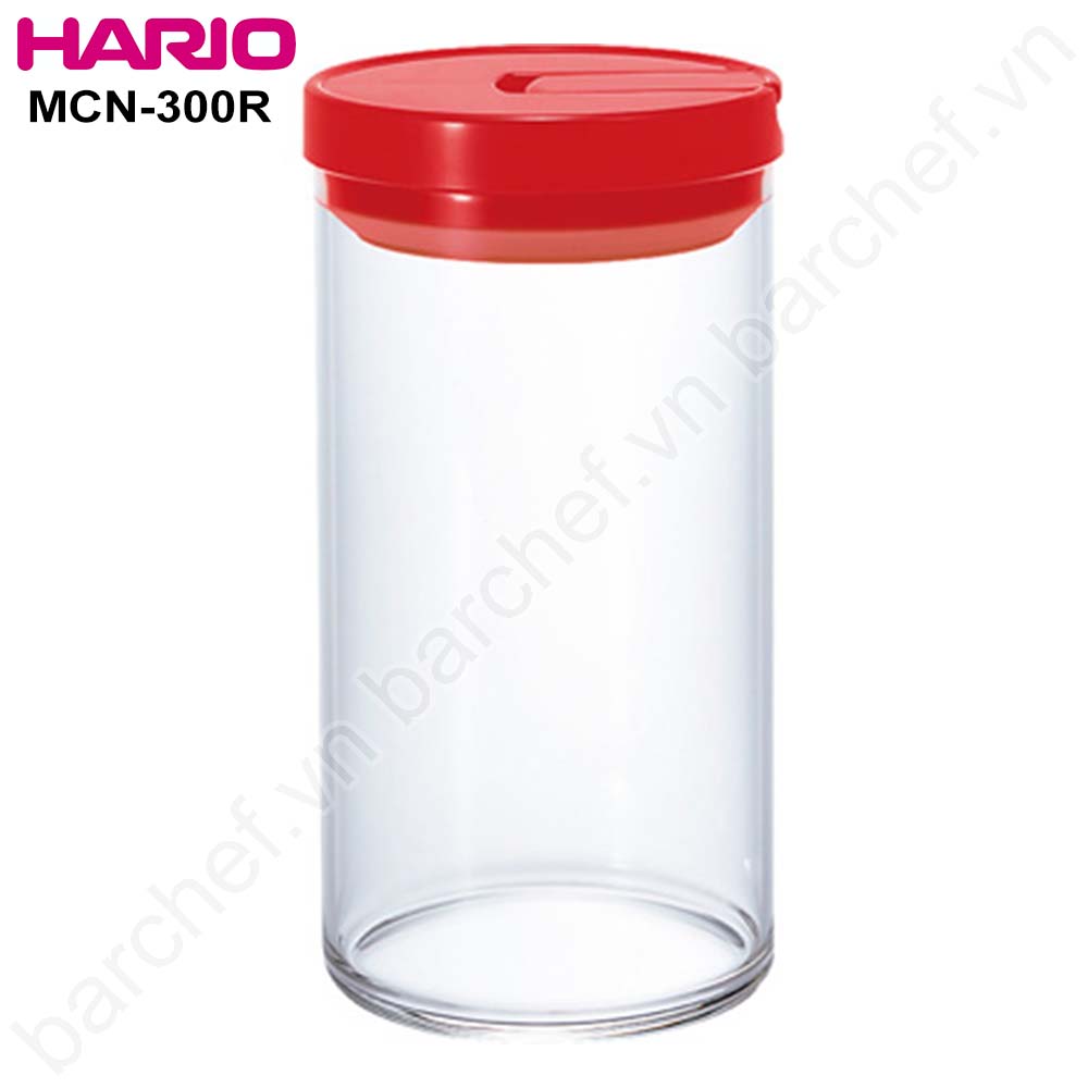 Bình chứa hạt cà phê Hario MCN-300R 1000ml, màu đỏ