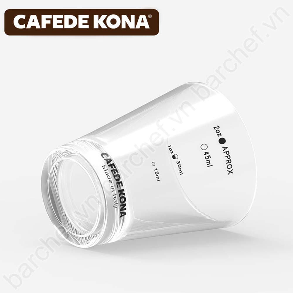 Ly thủy tinh đong định lượng Espresso Cafede Kona 60ml (Espresso Glass)