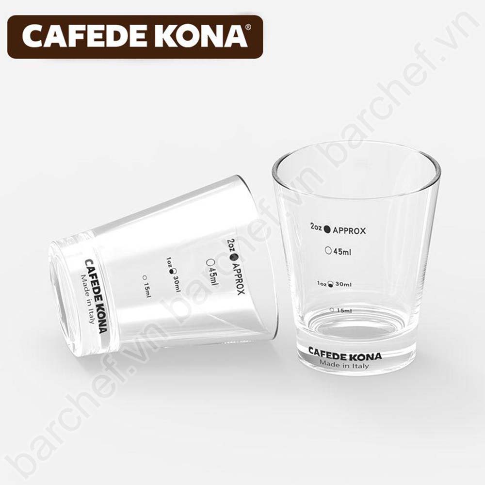 Ly thủy tinh đong định lượng Espresso Cafede Kona 60ml (Espresso Glass)