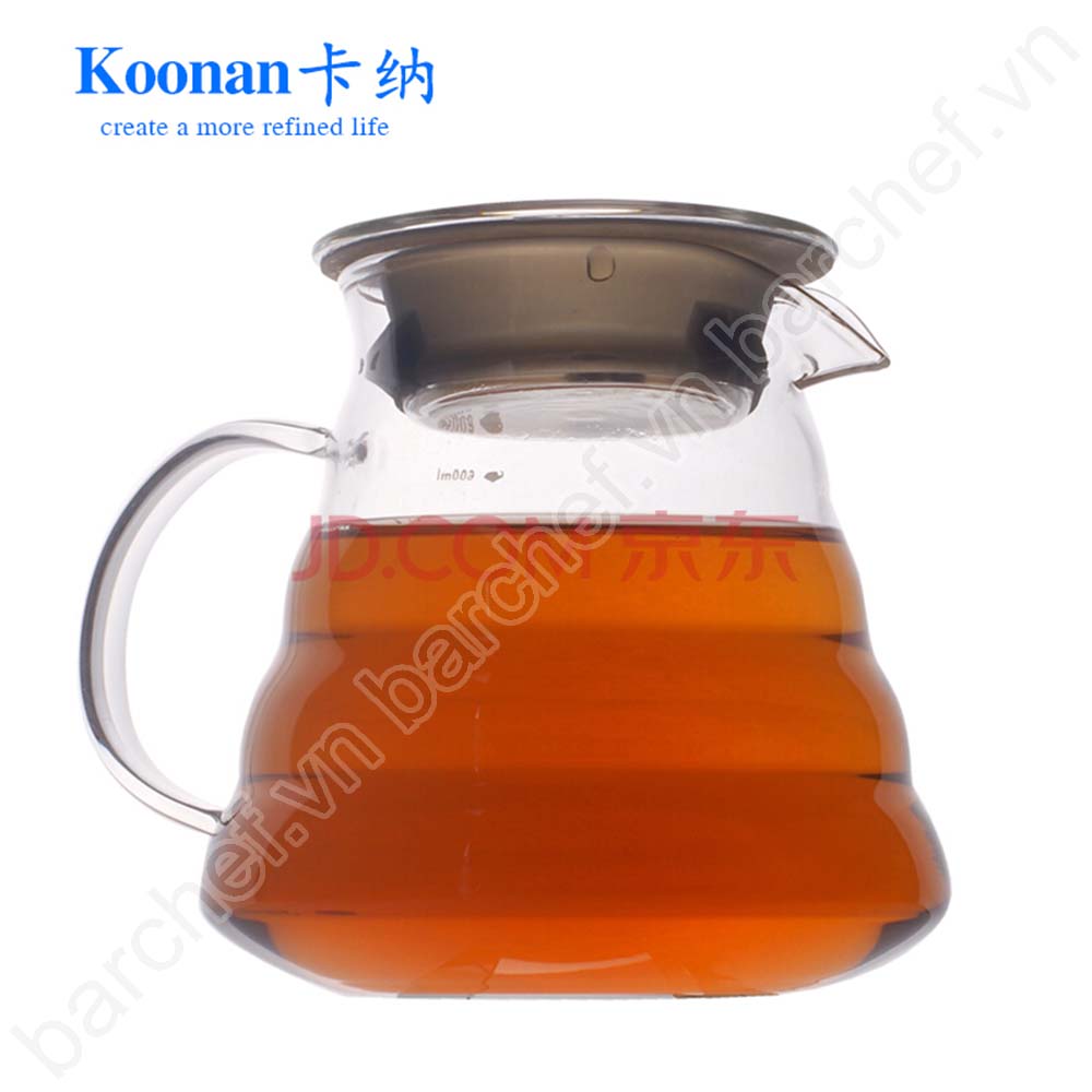 Bình Server đựng trà, cà phê bằng thủy tinh 450ml Koonan (KN-9635)