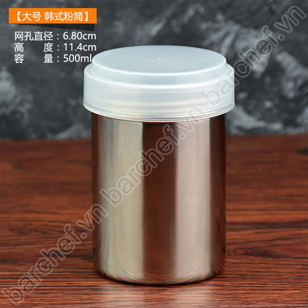 Lọ rắc bột size 500ml (kích thước 68x68x140 mm)