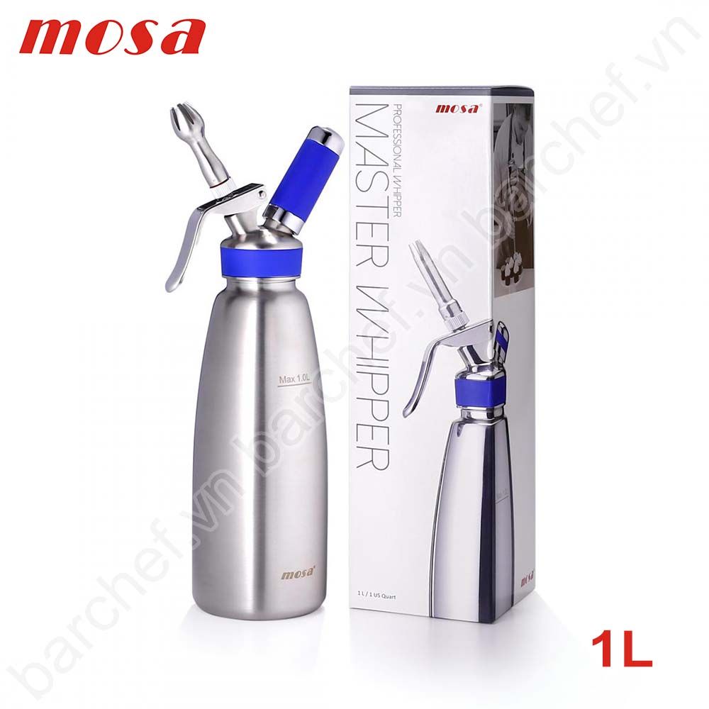 Bình làm kem Mosa Inox 1L (Stainless Steel)