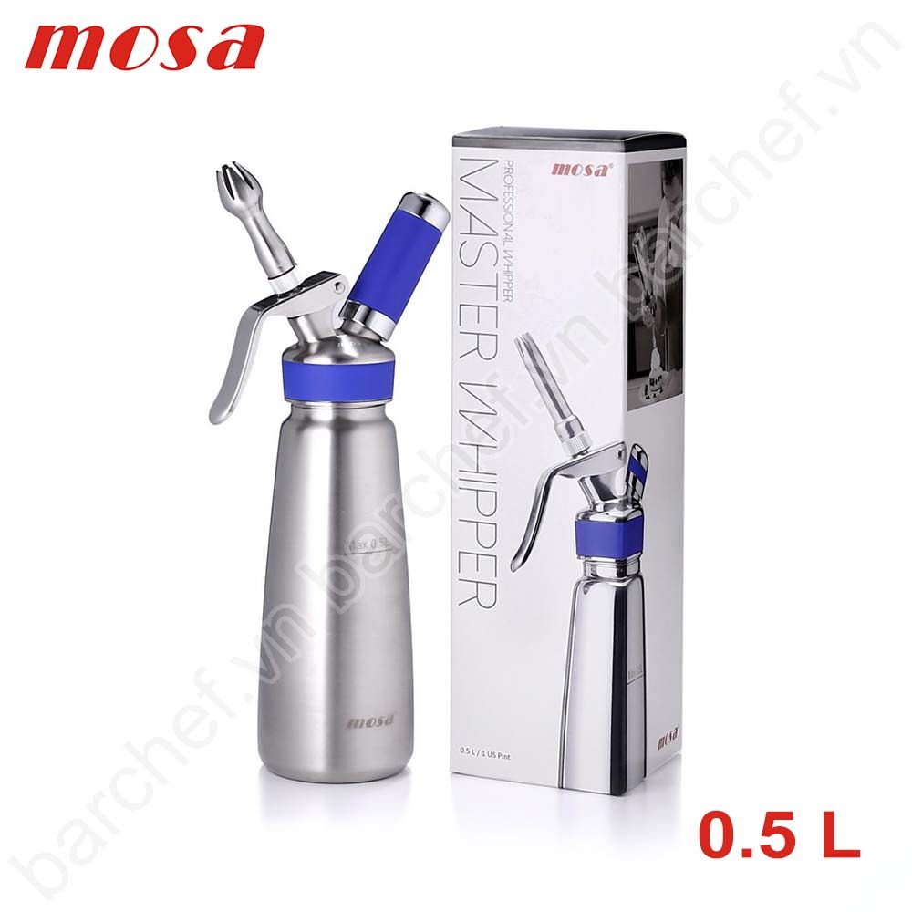 Bình làm kem Mosa Inox 0,5L (Stainless Steel)