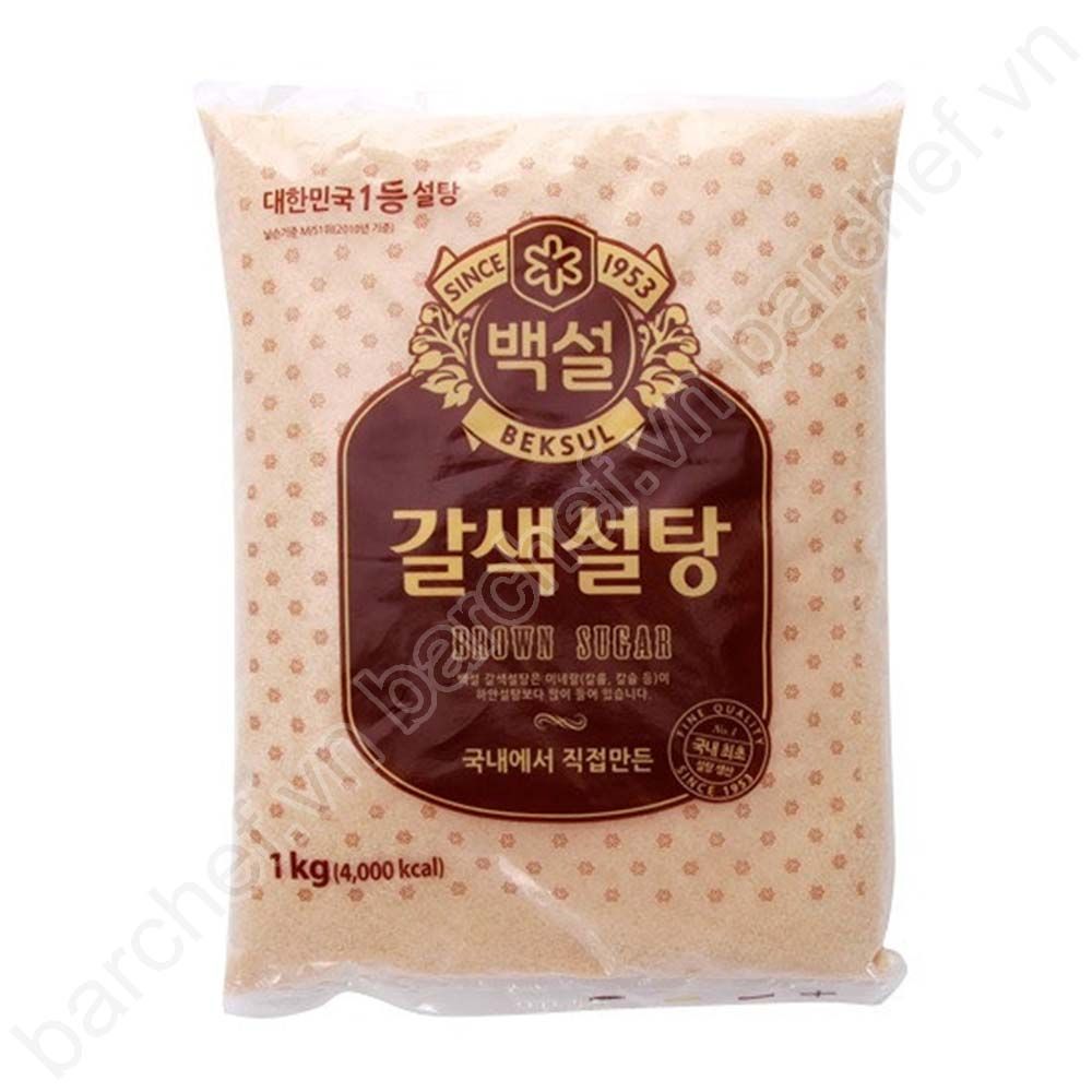 Đường nâu Hàn Quốc Beksul - túi 1 kg (Brown Sugar)