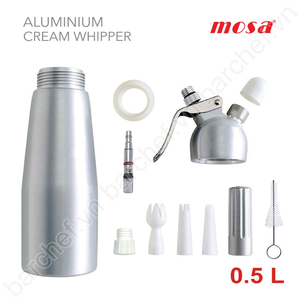 Bình làm kem Mosa Aluminum 0,5L