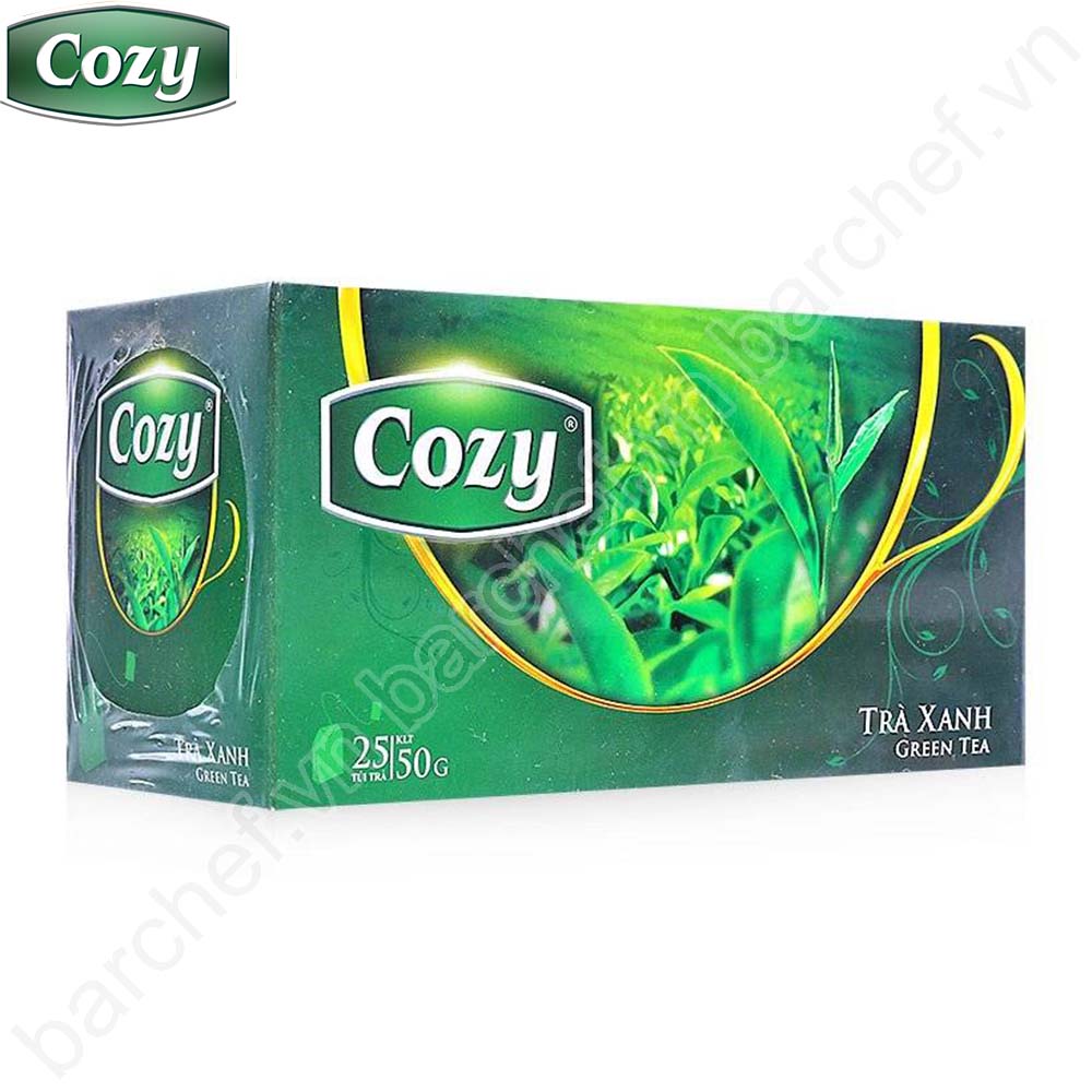 Trà xanh Thái Nguyên Cozy túi lọc - hộp giấy 50 gram - 25 túi lọc