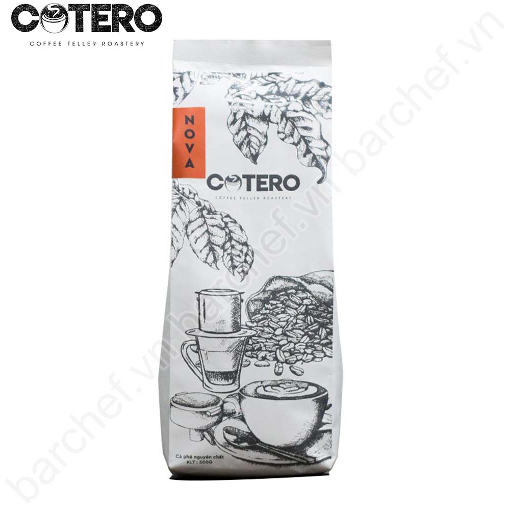 Cà phê hạt 100% Arabica rang vừa Cotero Nova 500gr