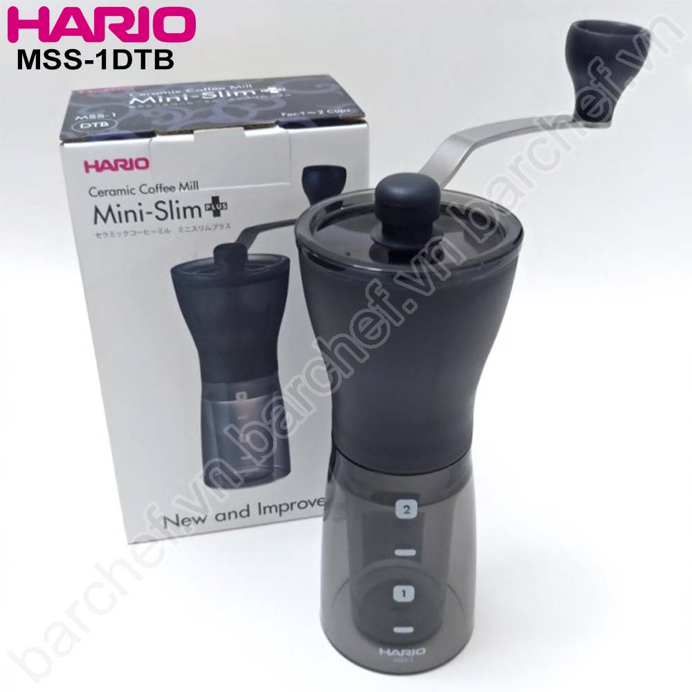 Máy xay cà phê cầm tay Hario MSS-1DTB (Hario Ceramic Coffee Mill Mini-Slim +)