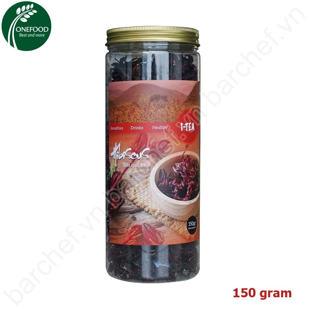 Đài quả Hibiscus khô (Atiso đỏ) 1-Tea - hộp 150gr