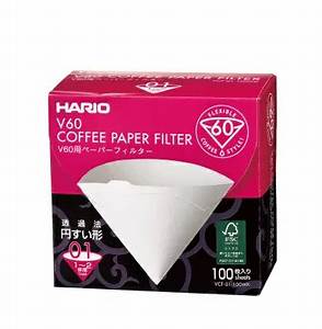 Giấy lọc cà phê 1 ly màu trắng Hario VCF-01-100WK (Hario V60 coffee papper filter)