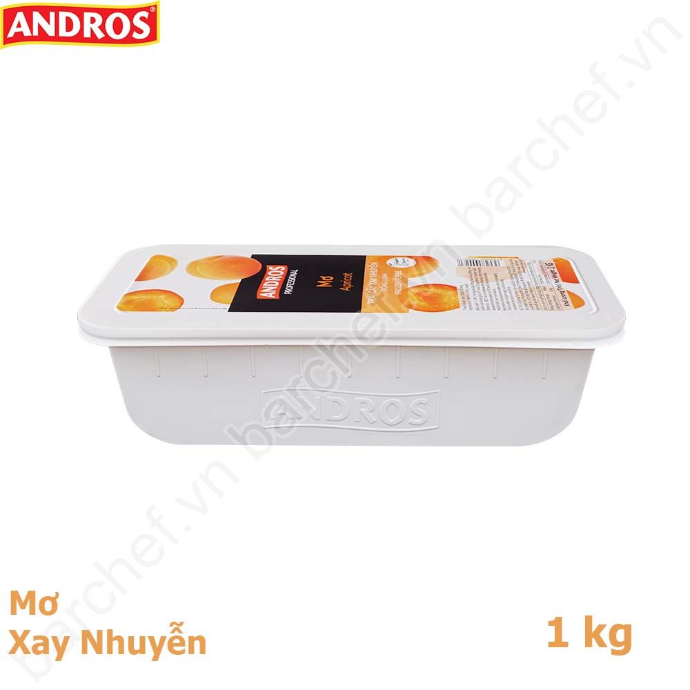 Mơ xay nhuyễn đông lạnh Andros (Apricot Frozen Puree) - hộp 1kg