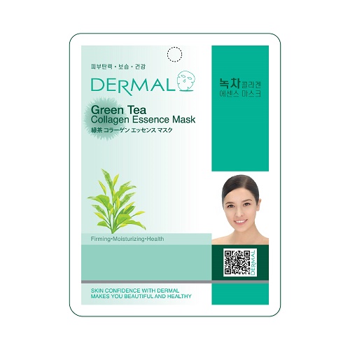 Mặt nạ Dermal dưỡng da tinh chất trà xanh và collagen 23g