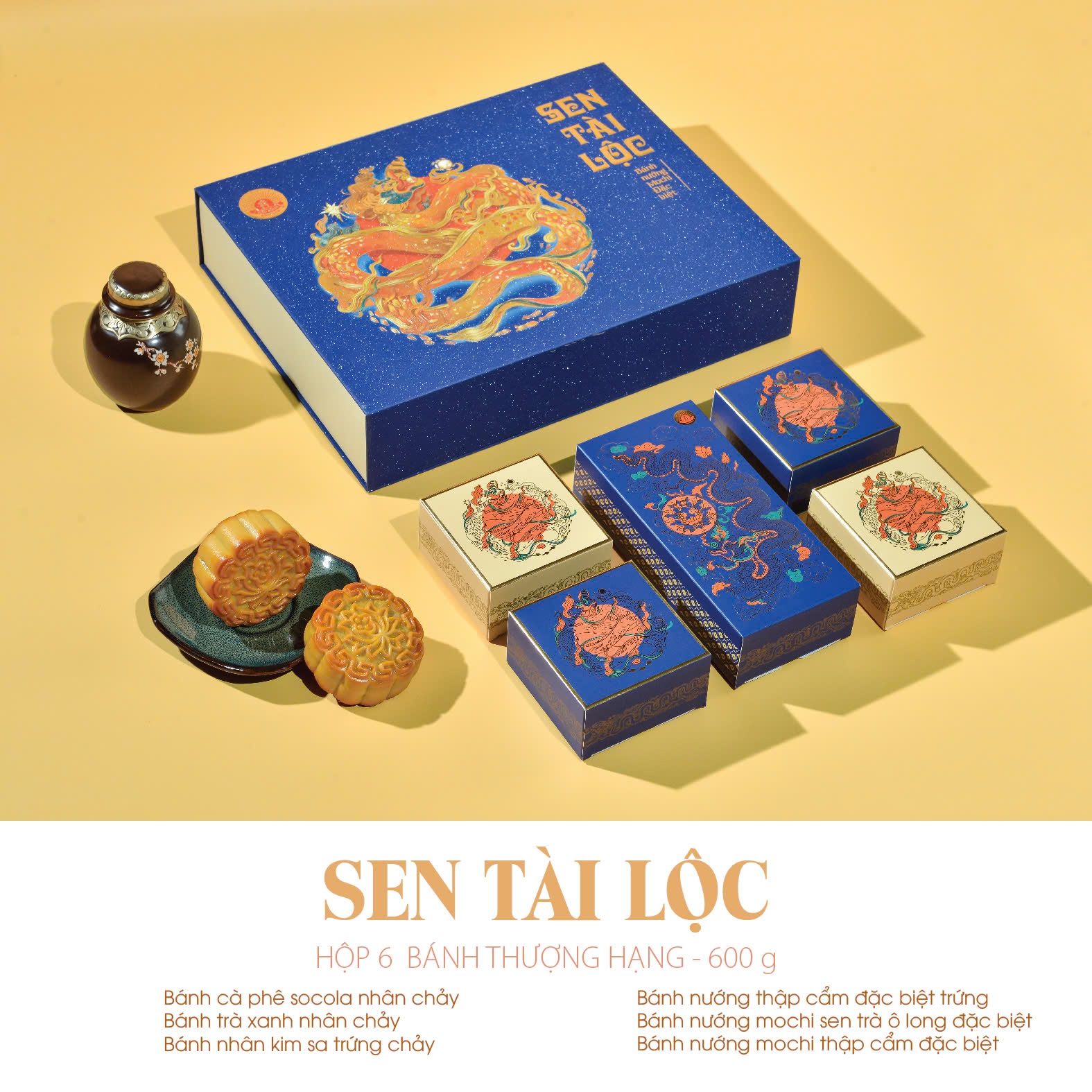 Sen Tài Lộc (Hộp 6 bánh thượng hạng) 600g