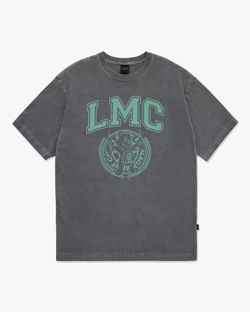 LM.C OVERDYED COLLEGE BEAR TEE