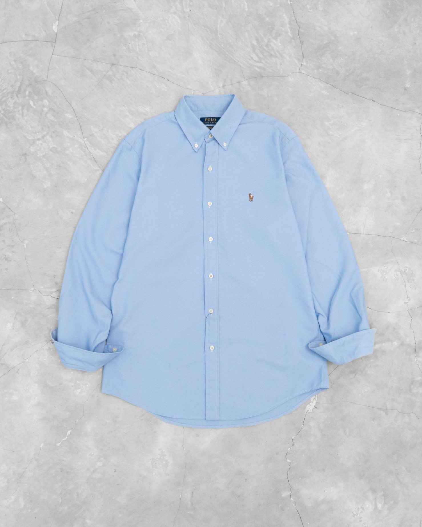 RALPH LAUREN CLASSIC FIT PERFORMANCE OXFORD SHIRT - BLUE