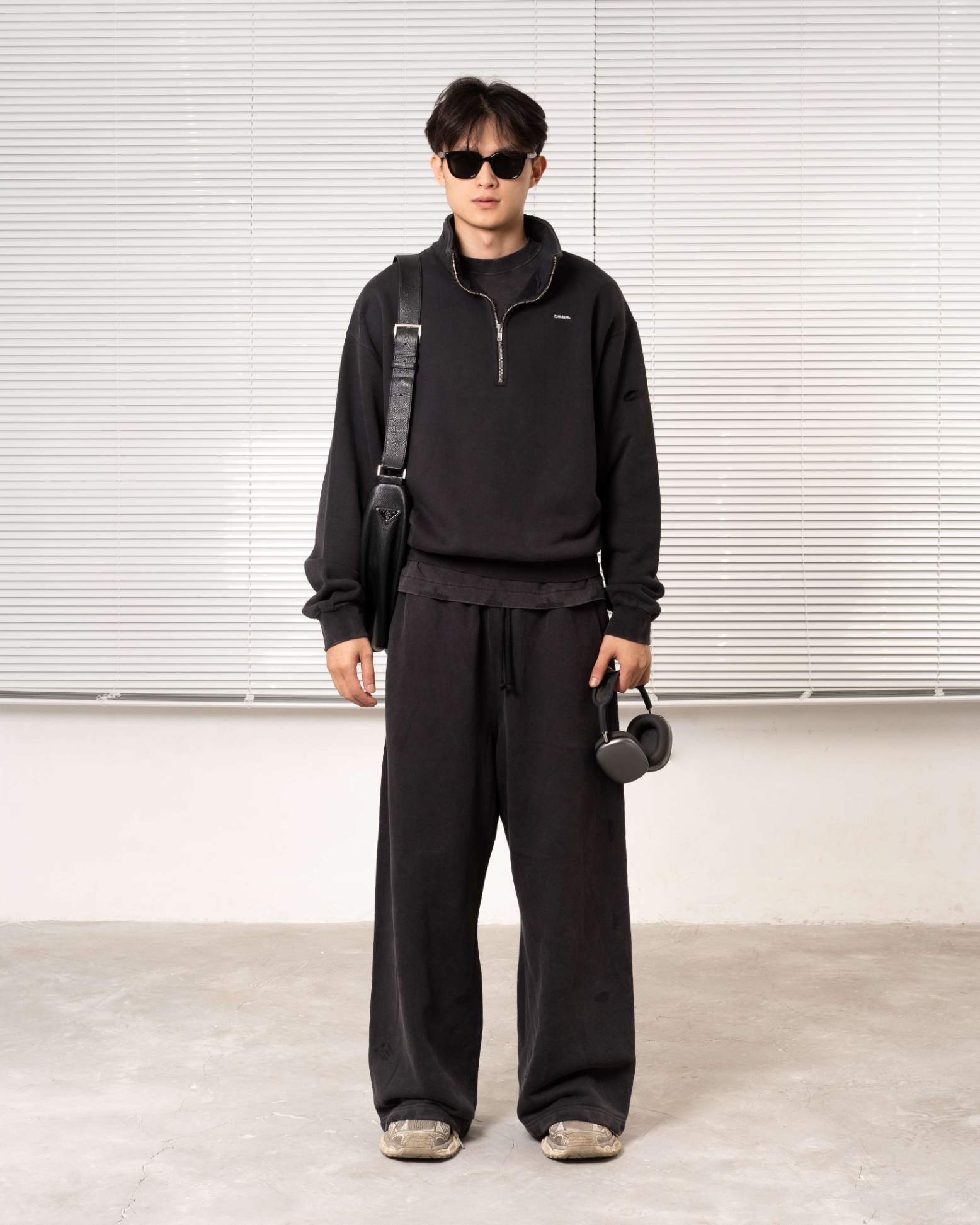 DBSR. DISSTRESS HALF ZIP JACKET