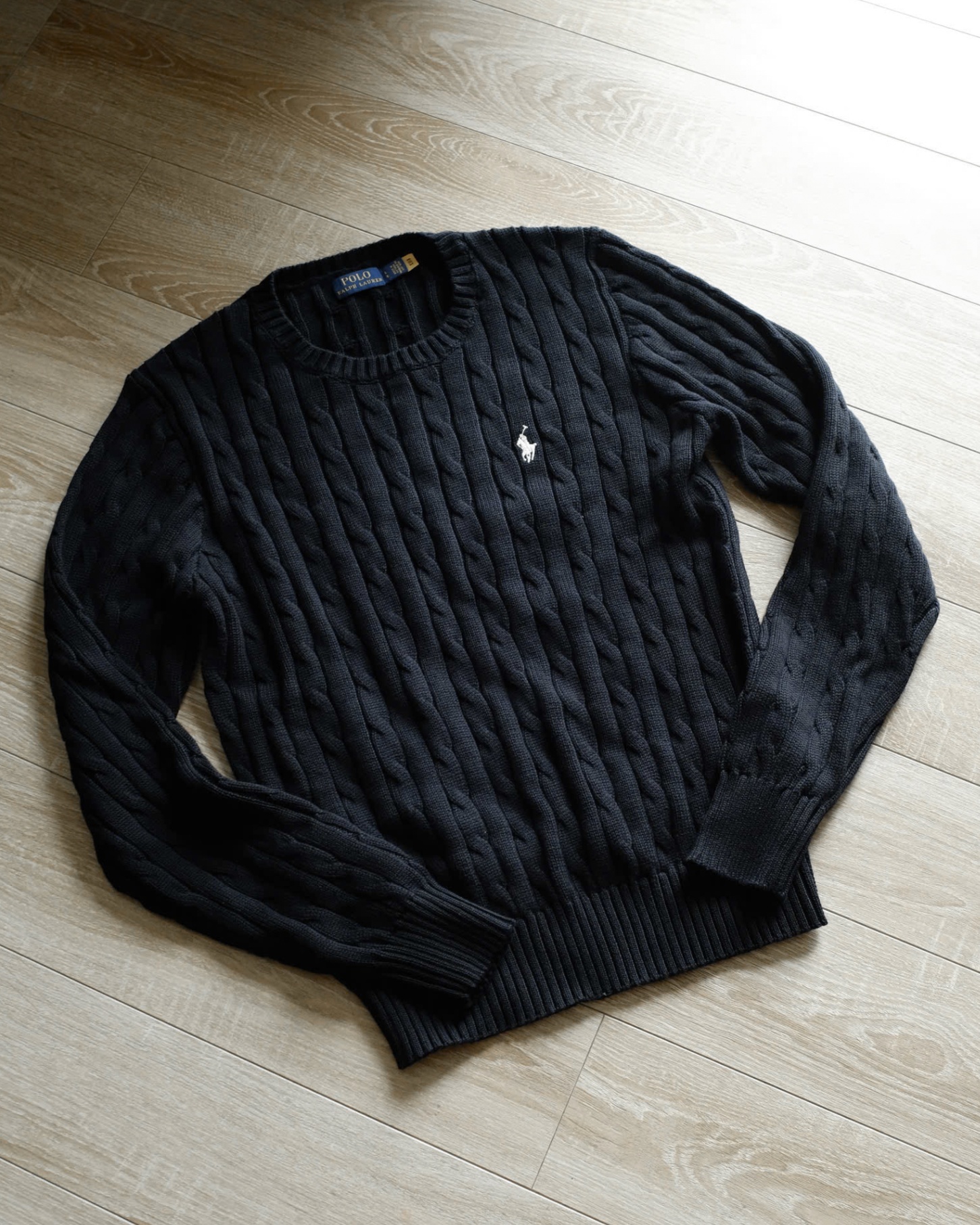 PO.LO RAL JULIANN.A CABEL KNIT SWEATER