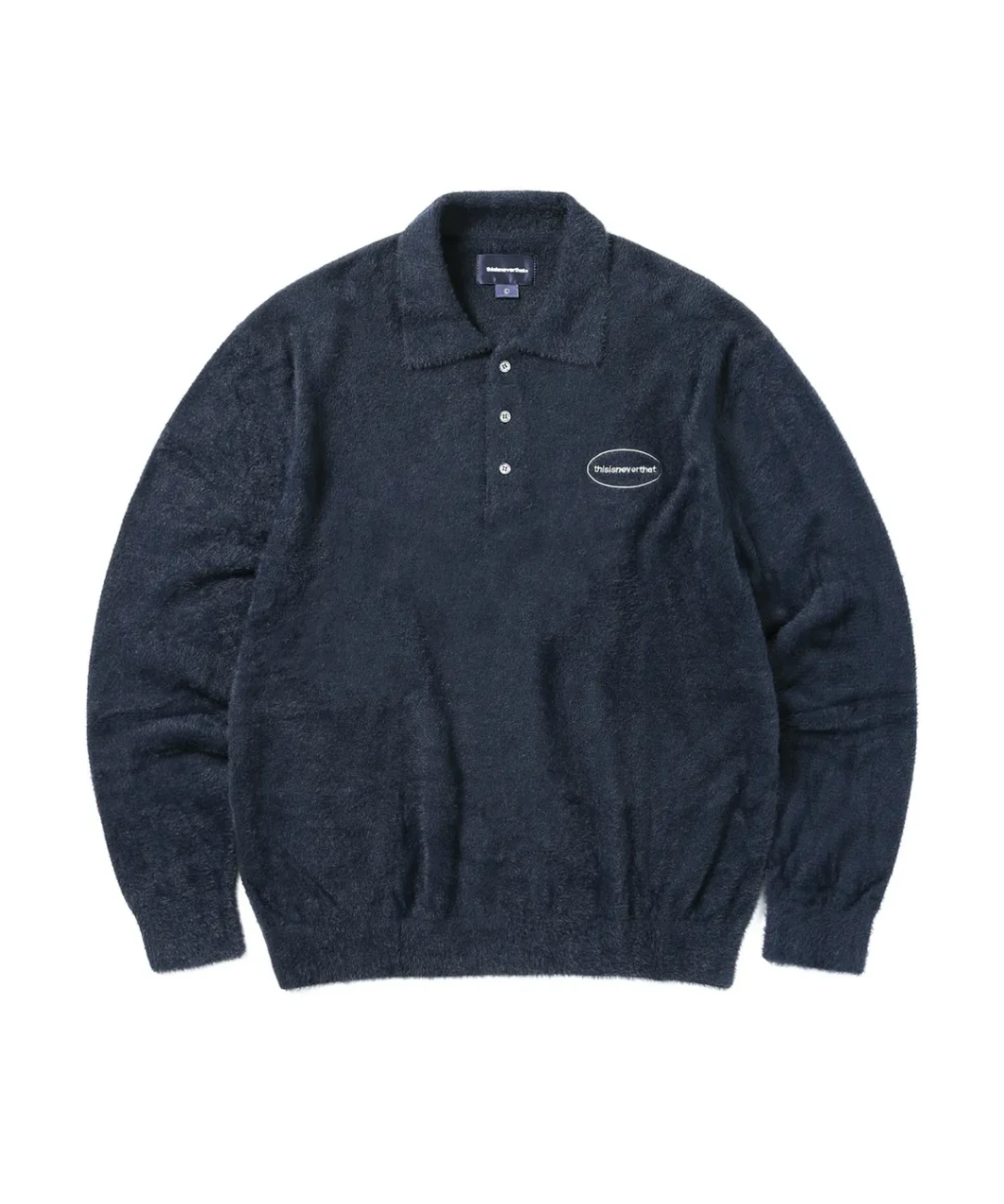 TINT E/T-LOGO SHAGGY POLO KNIT