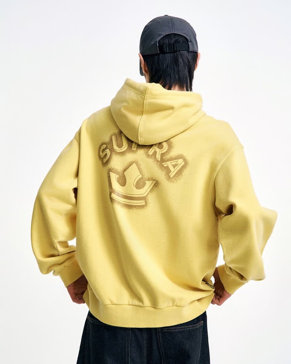SUPRA GARMENT DYEING CROWN SPRAY HOODIE