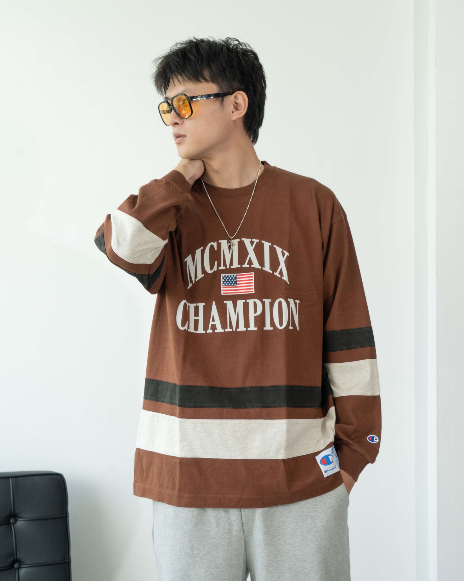 CHAM HERITAGE AS 16S RELAXED GRAPHIC LONG SLEEVE T-SHIRT