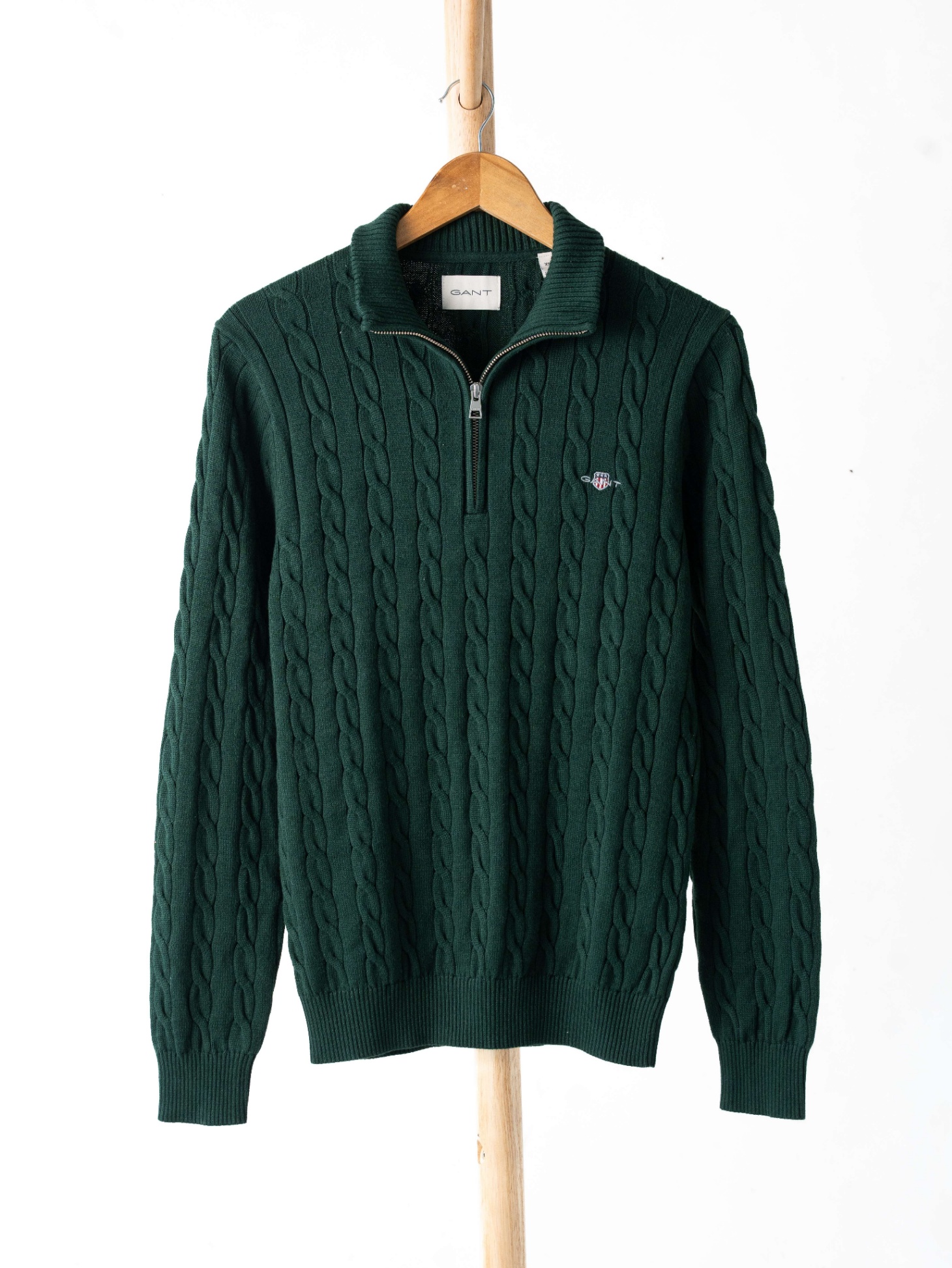 GA.T CABLE HALF ZIP KNIT