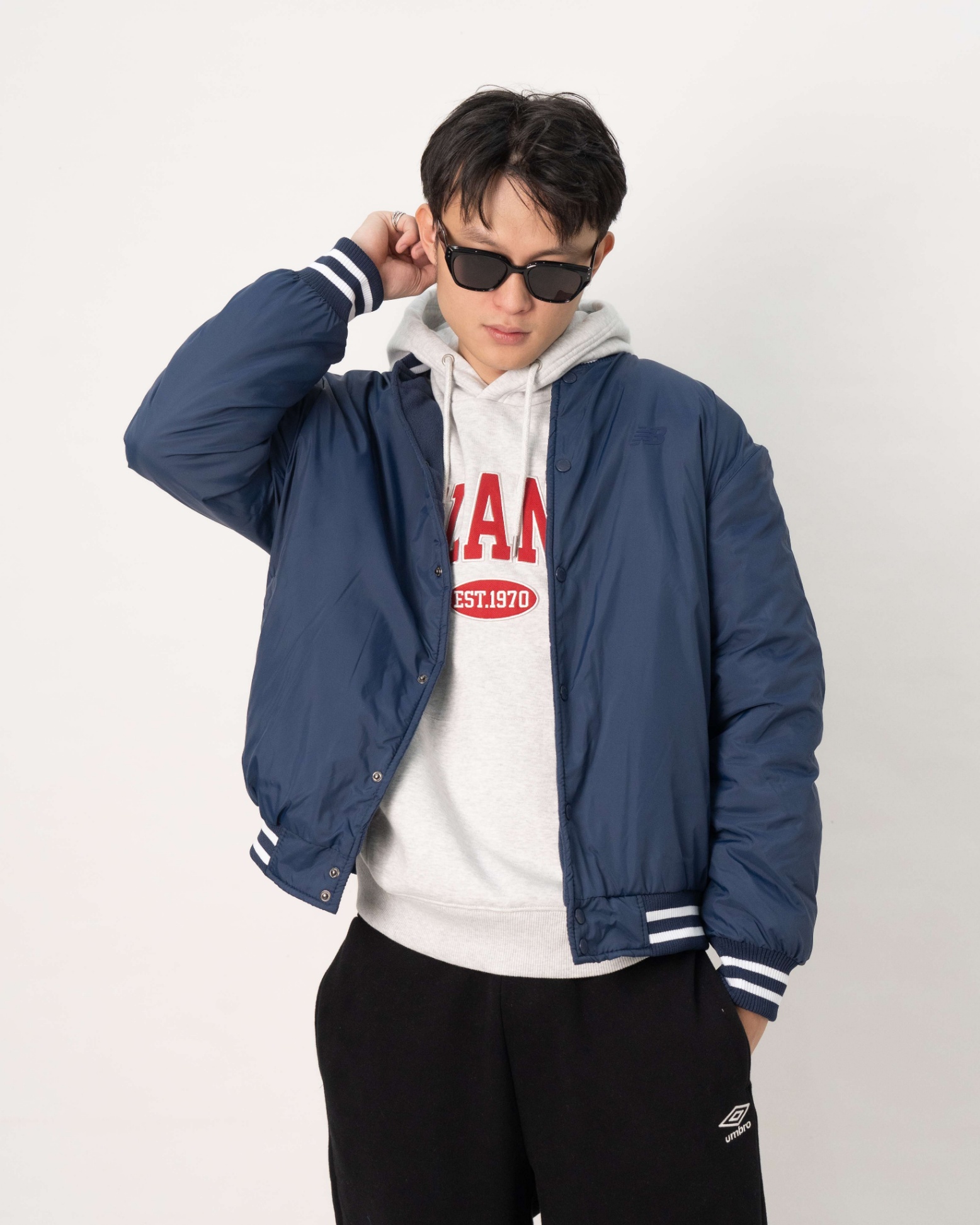 NB NYLON LOGO CT BOMBER JACKET