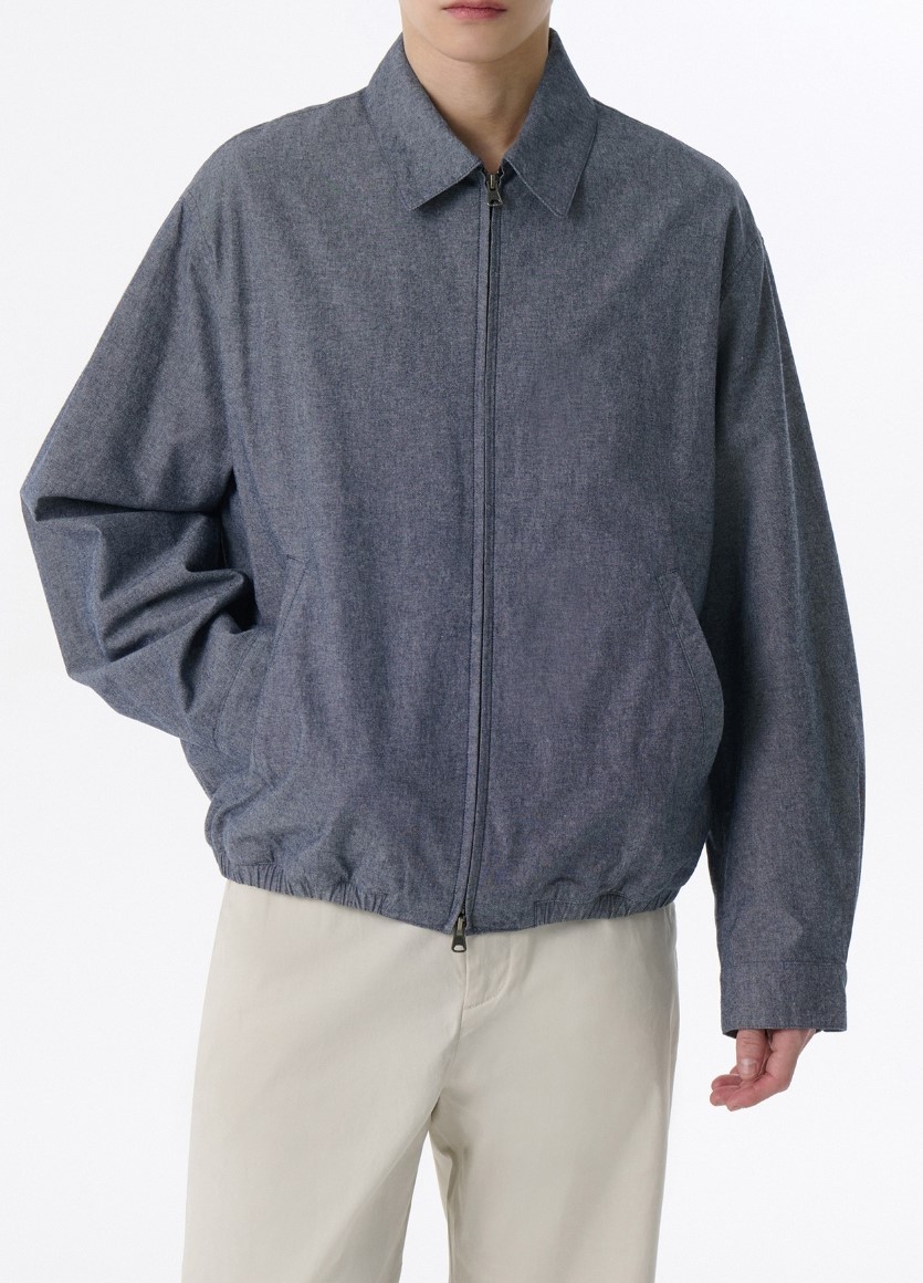 MUSI CHAMBRAY SWING TOP BLUE JEAN JACKET