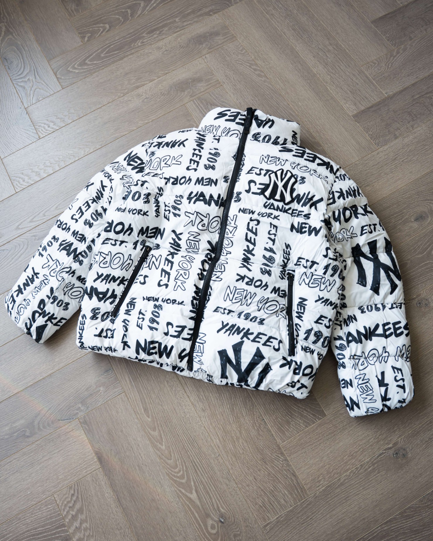 ML GRAFITI TYPOGRAPHY PUFFER JACKET
