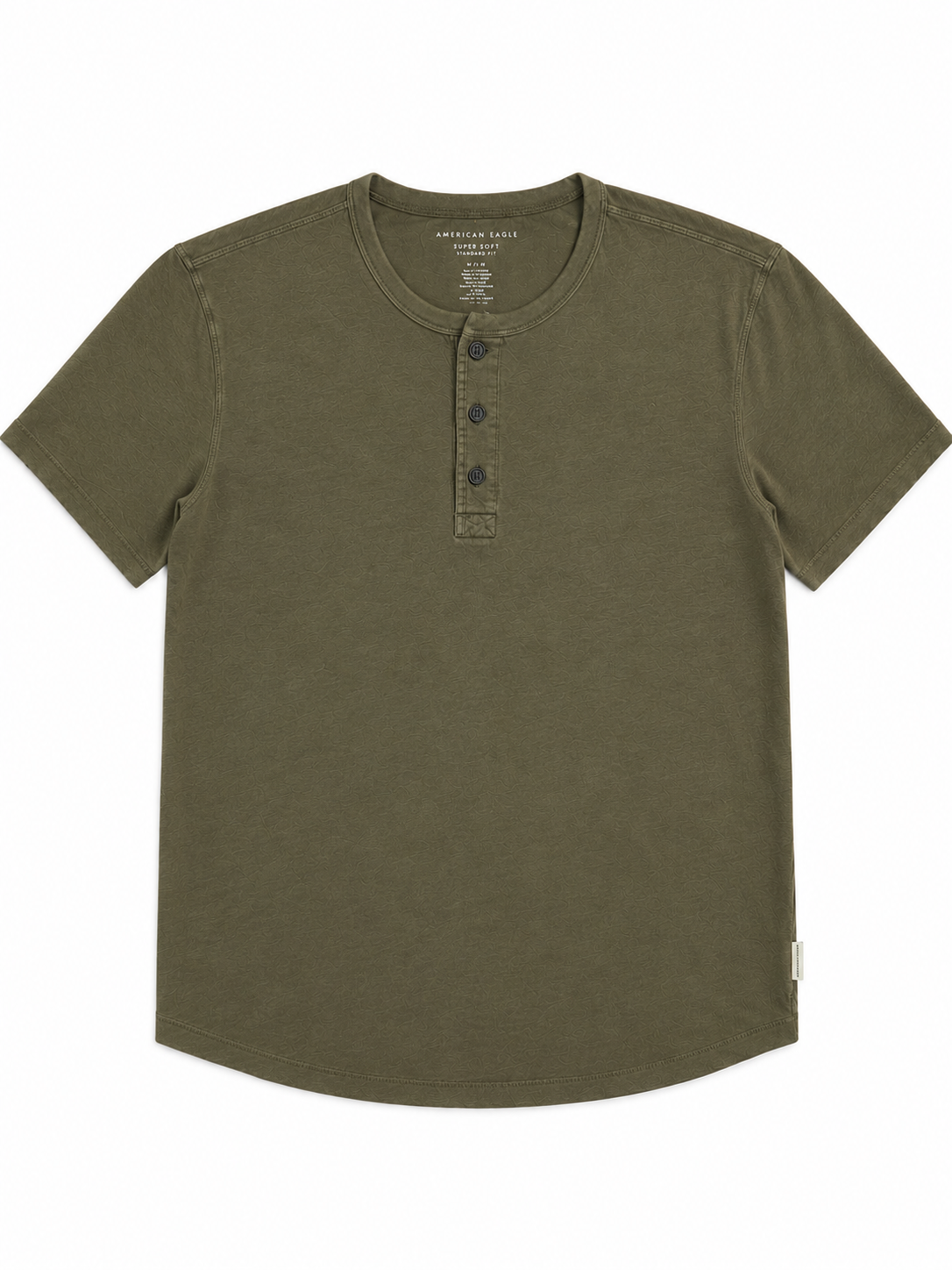 AE SUPER SOFT STANDARD FIT HENLEY NECK SHORT SLEEVES