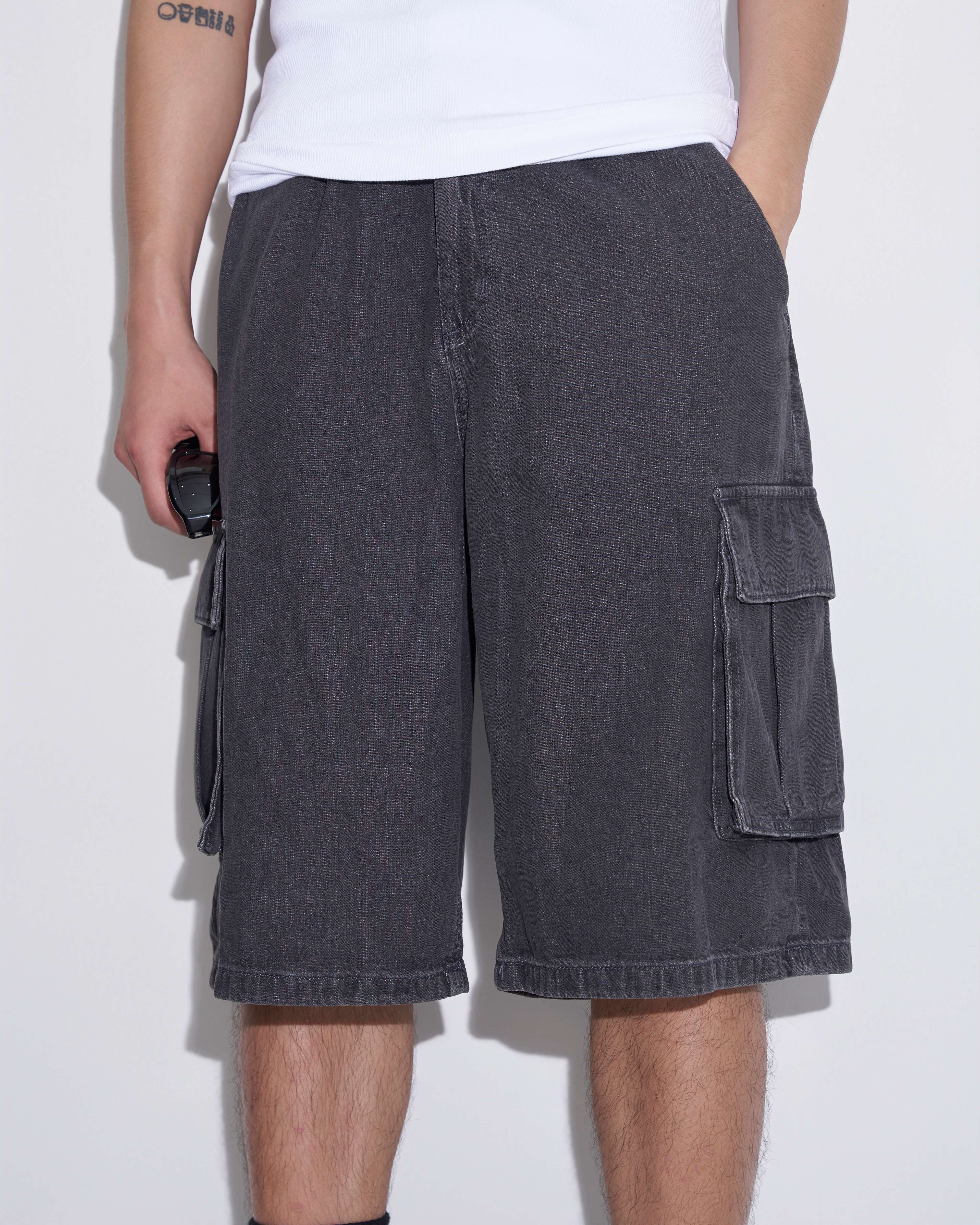 BUCKA CARGO DENIM SHORT