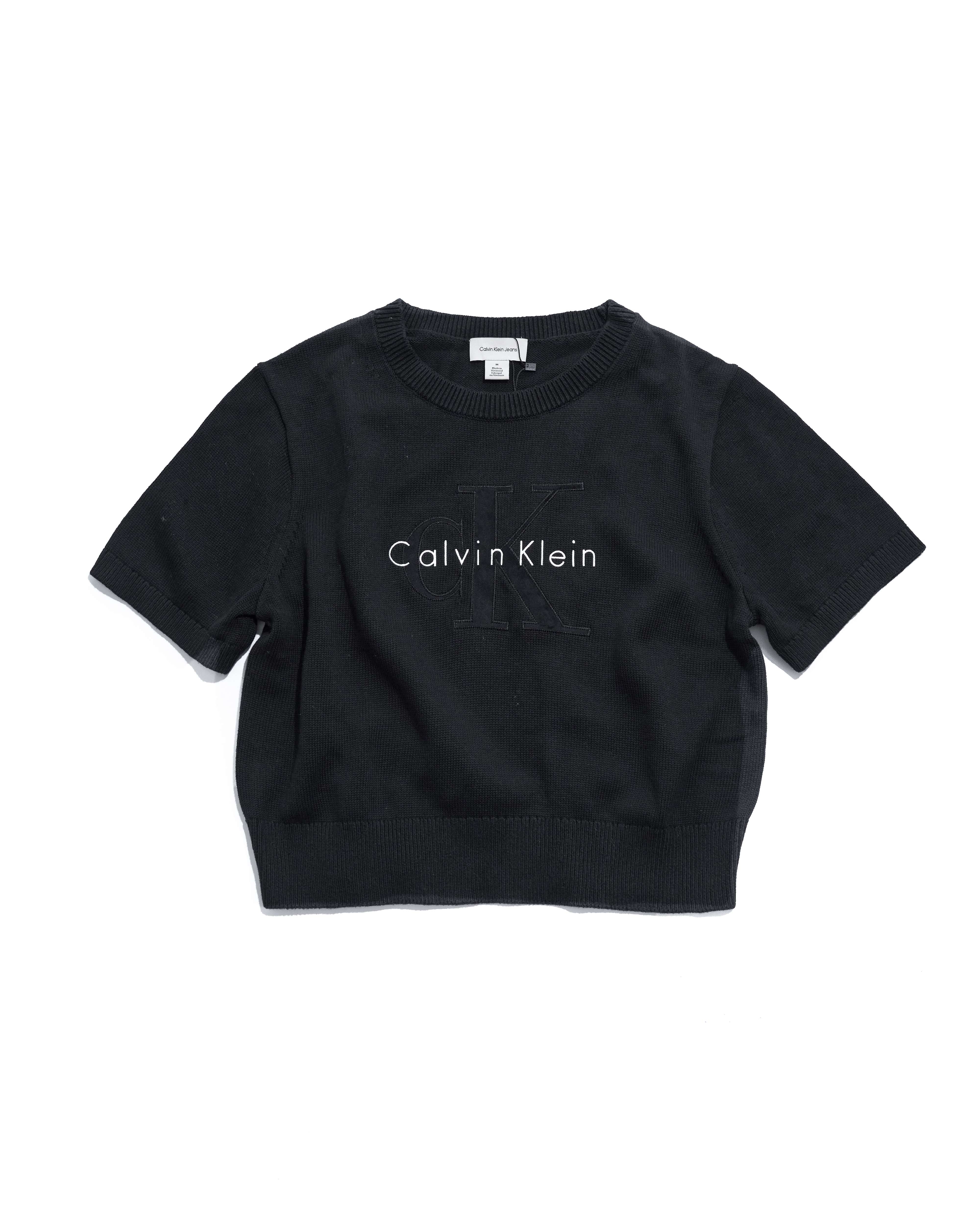 CALVI BIG ICONIC LOGO KNIT TSHIRT