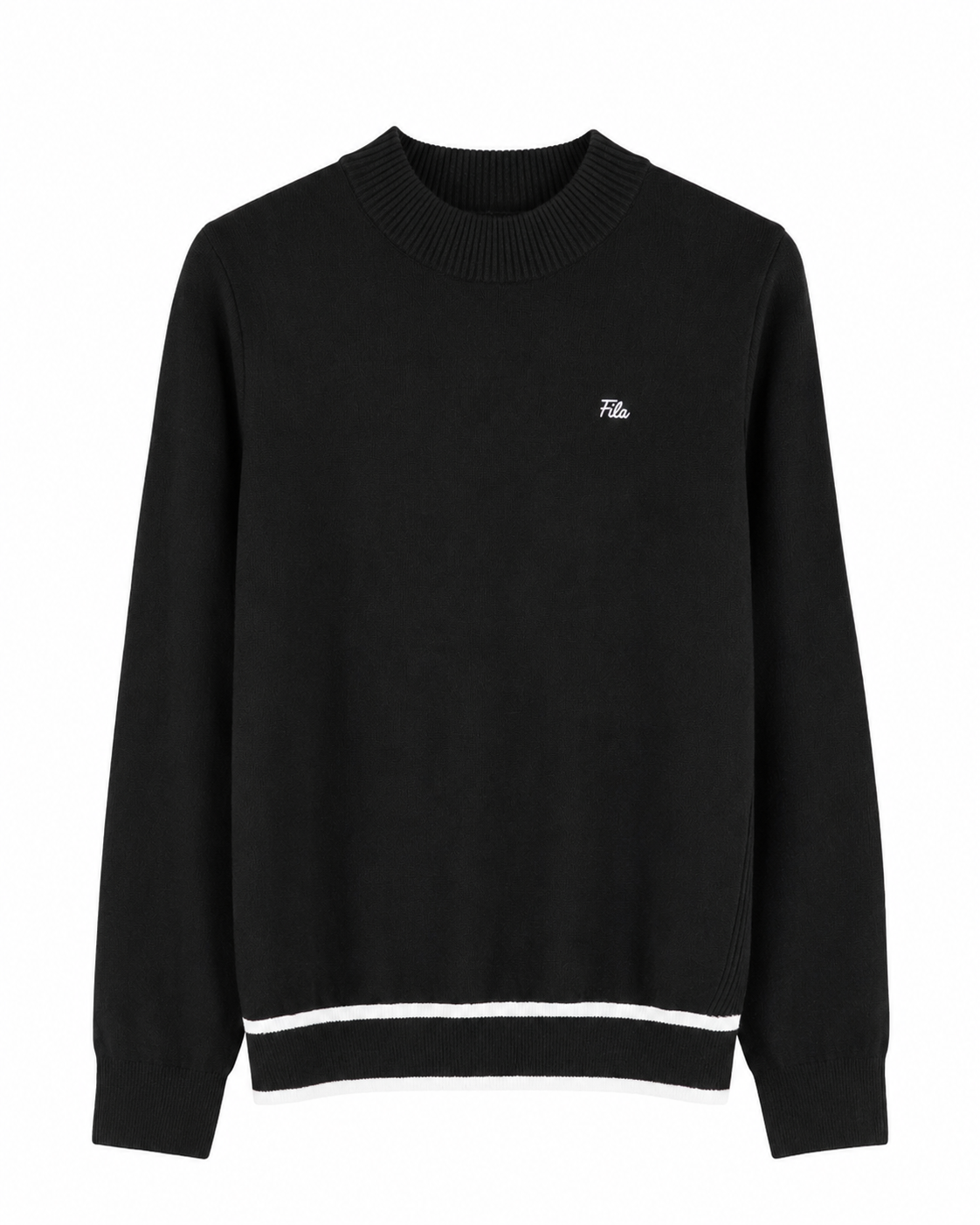 FIL.A LINE WHITE SMALL LOGO KNIT SWEATER
