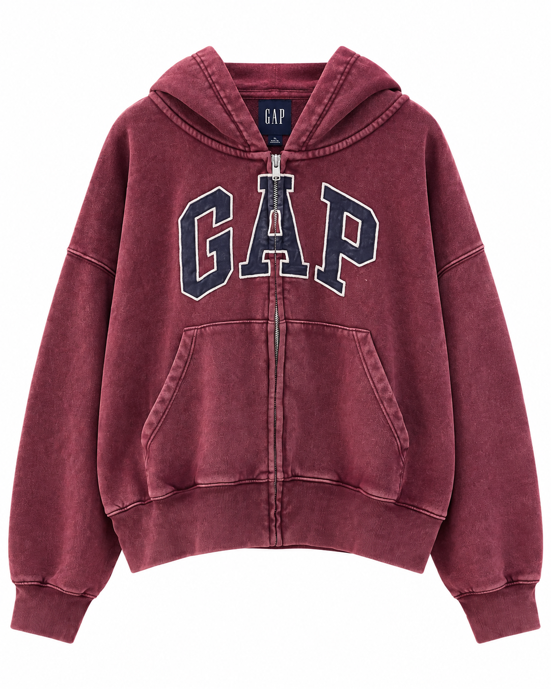 GA BOXY FIT BIG PATCH LOGO - BURGUNDY