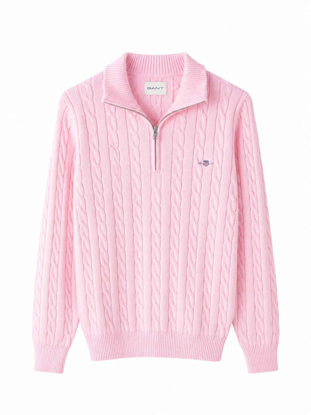 GA.T CABLE HALF ZIP KNIT