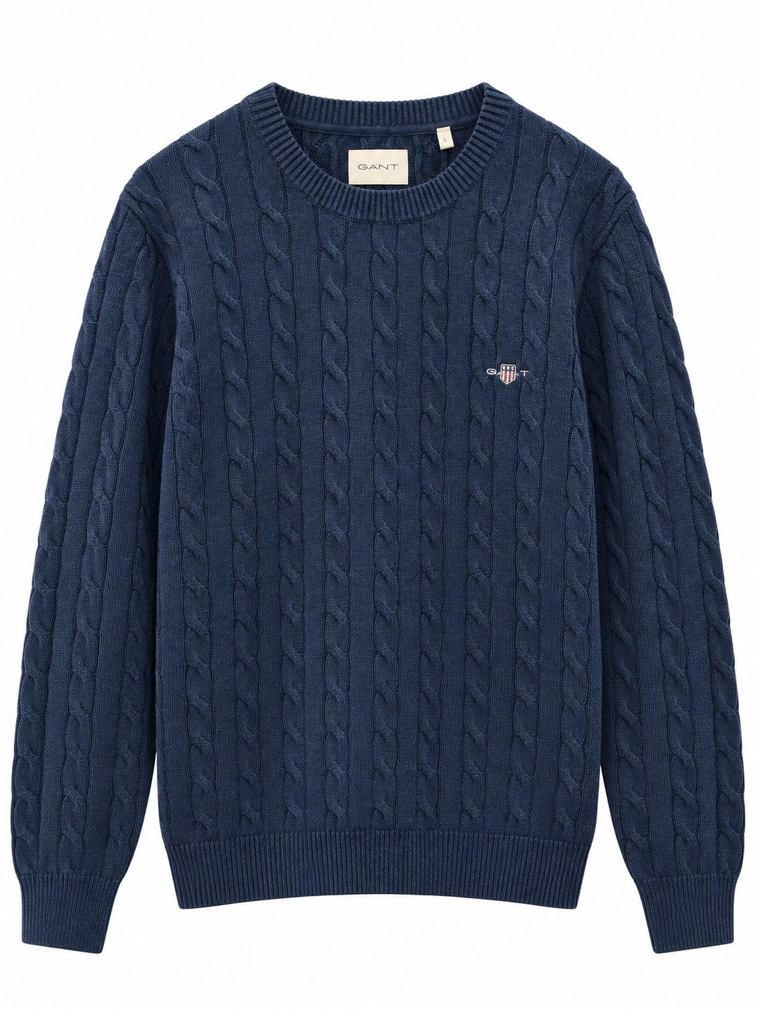 GAN COTTON CABLE C-NECK K.NIT