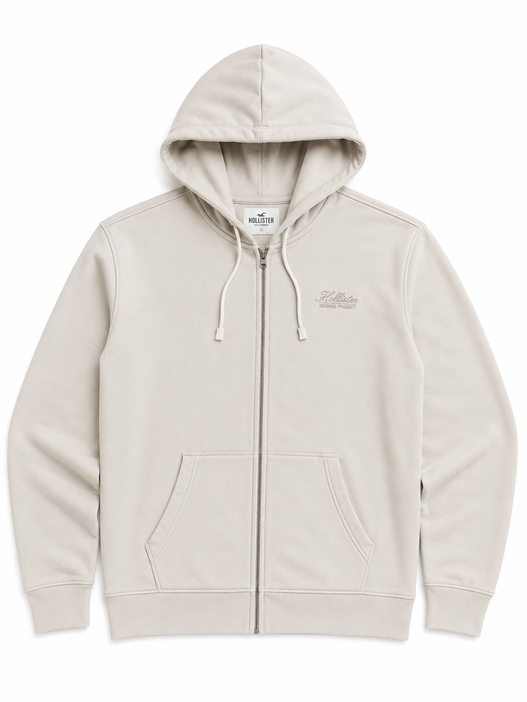 HOLLIS BASSIC SMALL LOGO FULL ZIP HOODIE