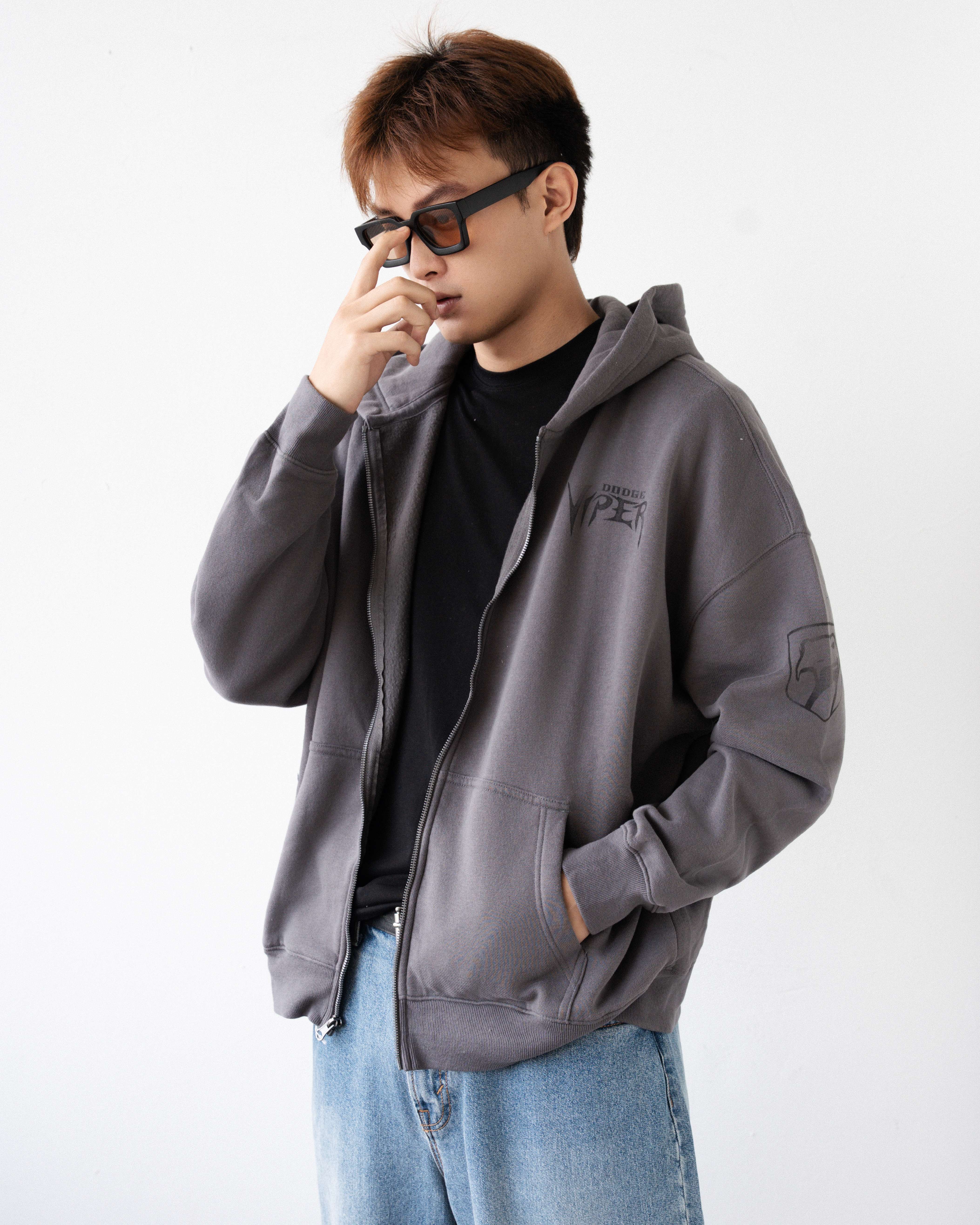 HOLLIS DODGE VIPER FLEECE FULL ZIP HOODIE
