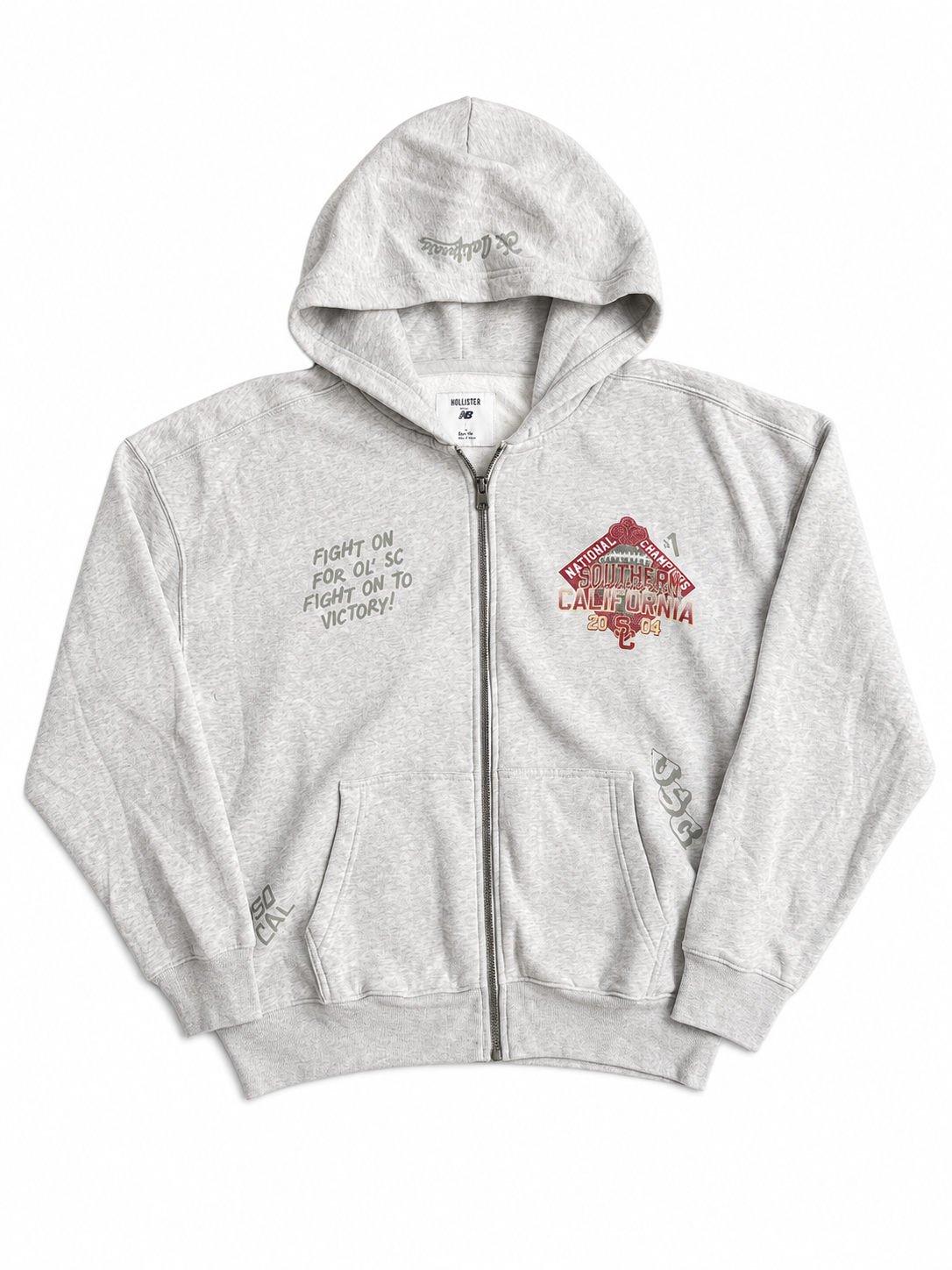 HOLLIS PRINT CALI USC FLEECE FULL ZIP HOODIE