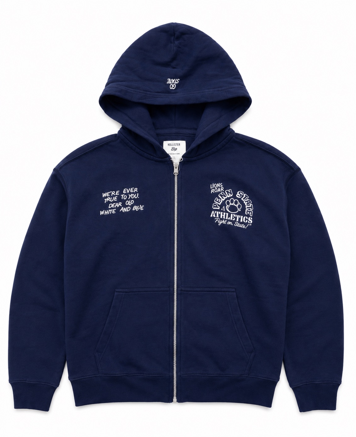 HOLLIS PRINT LIONS FLEECE FULL ZIP HOODIE