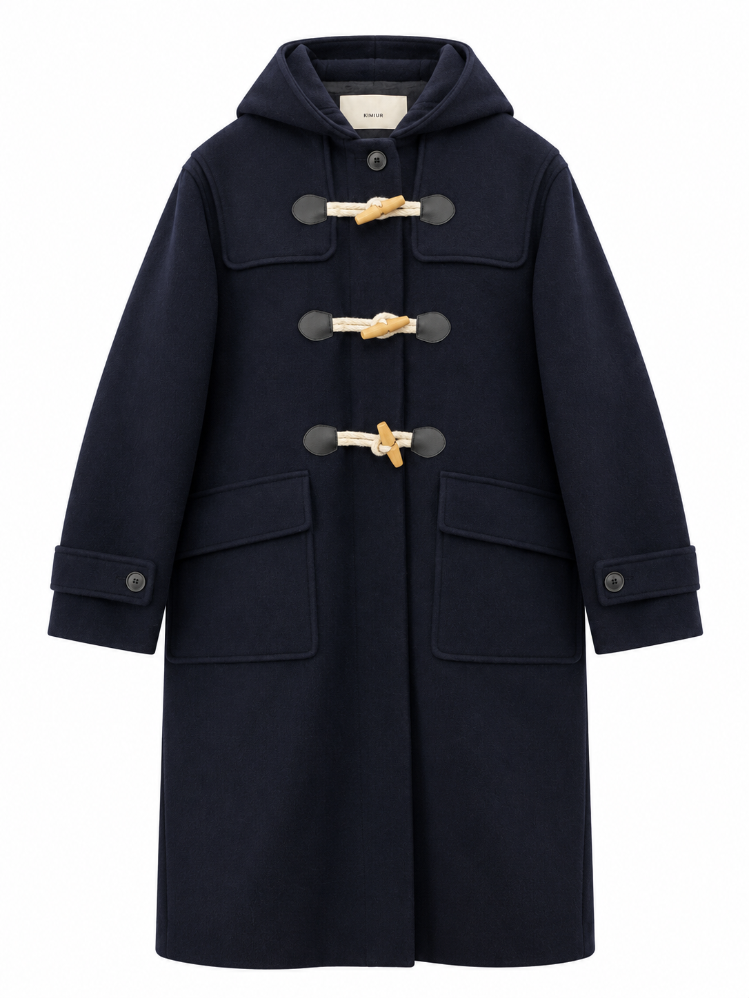 KIIMUI BUTTON LONG COACH HOODED