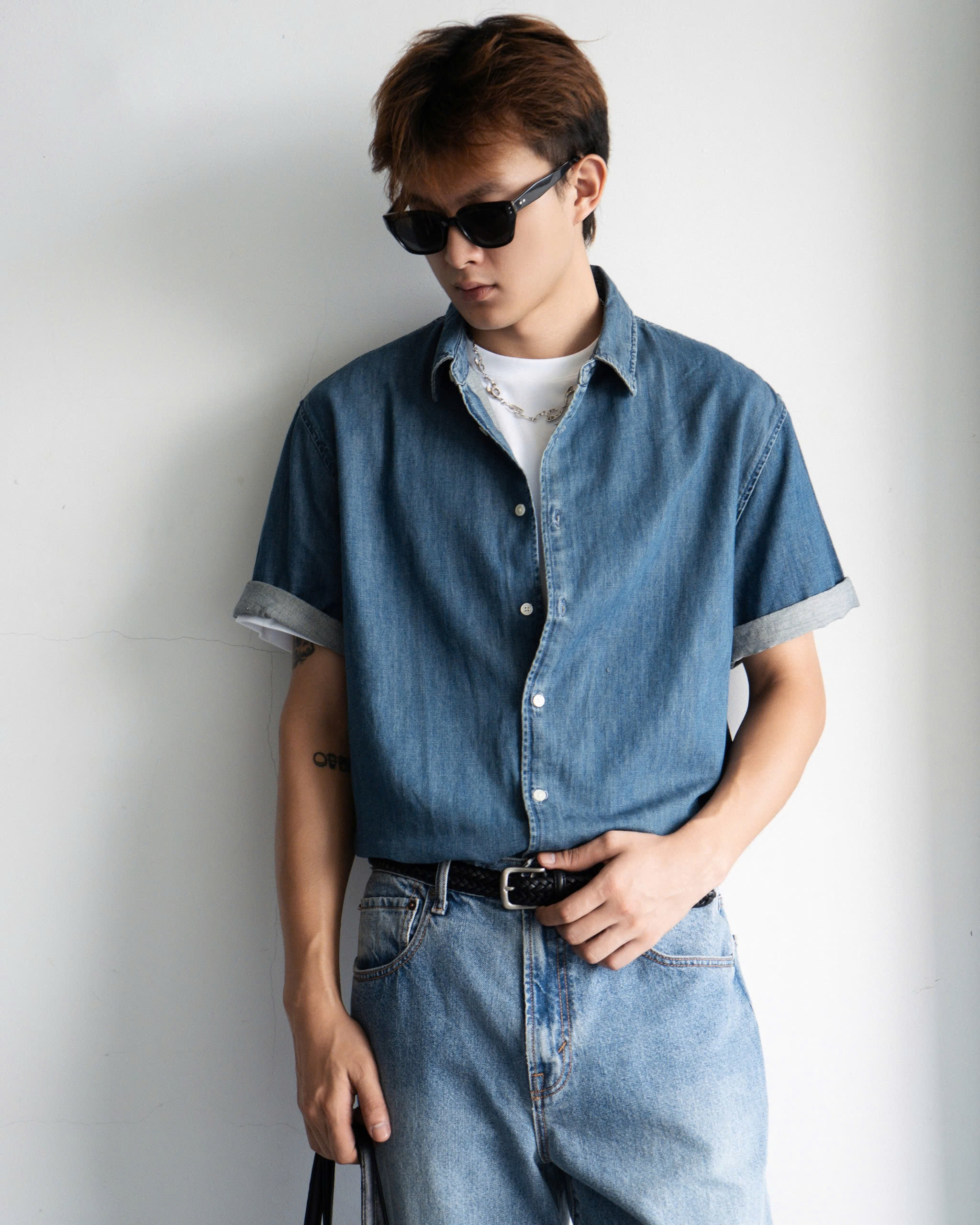 MS RELAXED SHORT - SLEEVE DENIM SHIRT