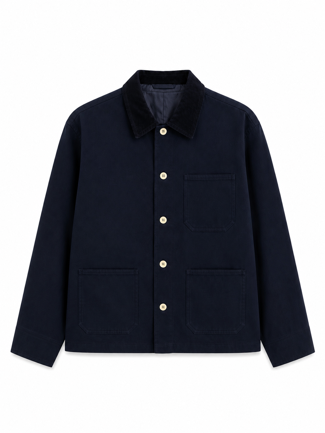 MUSIN POCKET CODUROY NECK JACKET