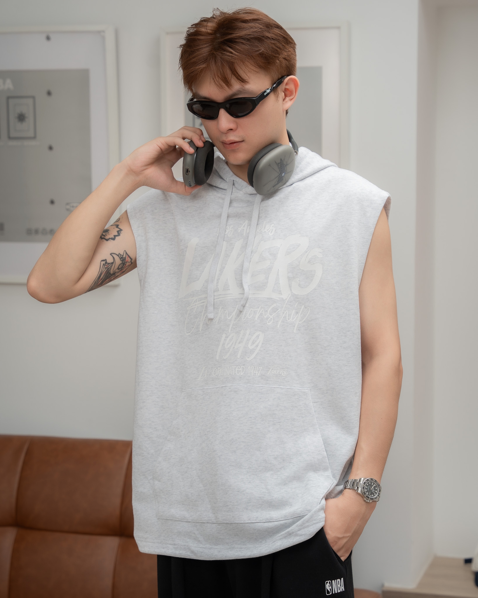 NB. A LAKERS 1949 TANKTOP HOODIE