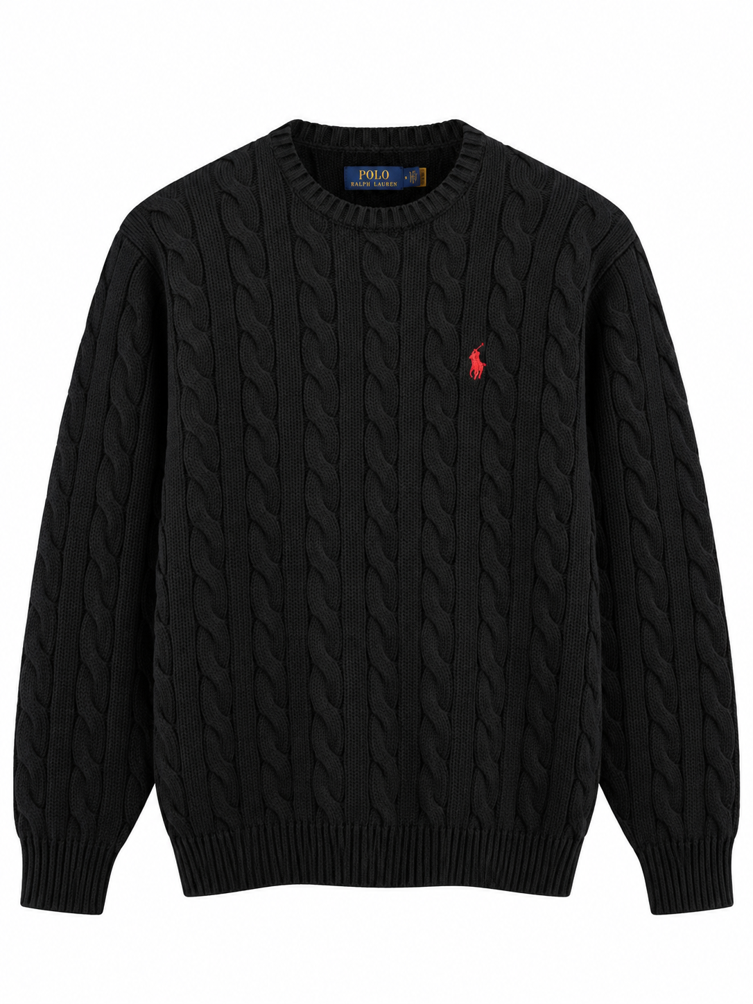 PO.LO RAL CABLE KNIT COTTON JUMPER SWEATER