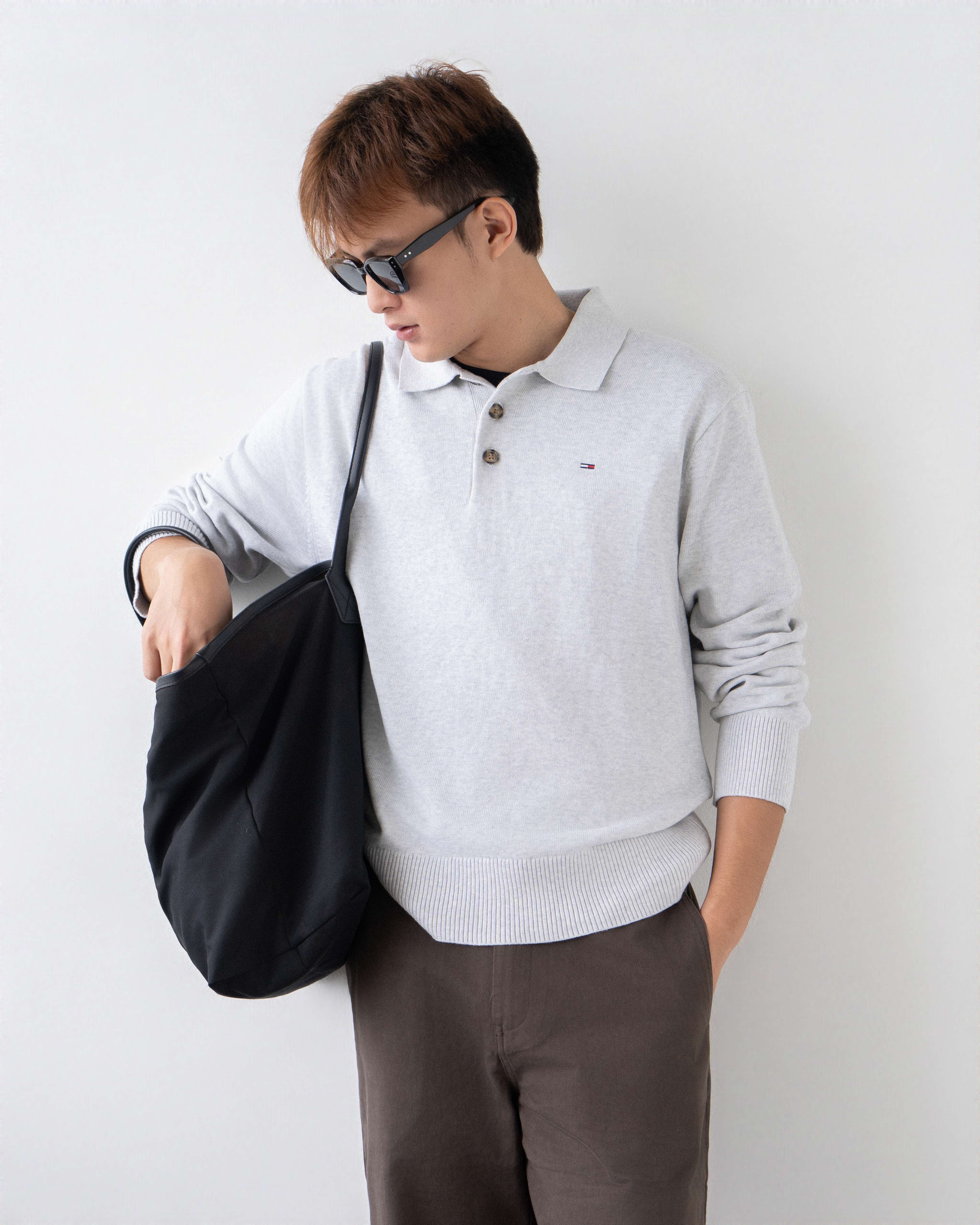 TM BUTTON ICONIC. LOGO POLO KNI.T